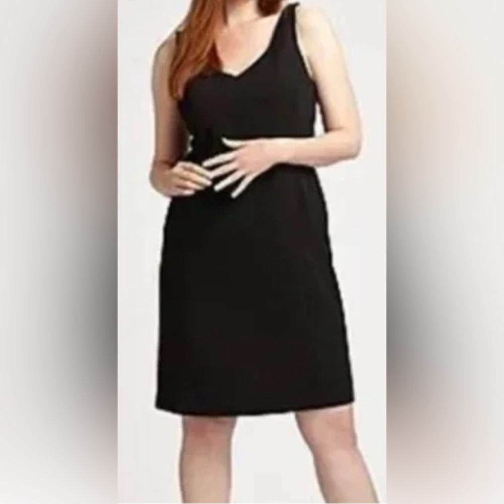 Eileen Fisher Elegant Black Midi Dress